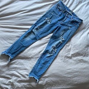 Lucky Brand skinny jeans, distressed